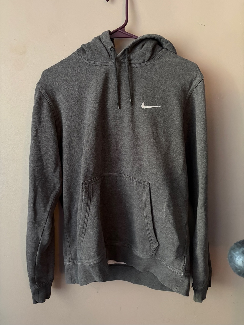 Nike Gray Hooded Pullover with White Swoosh
